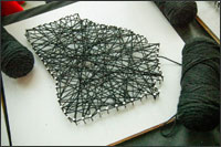 String art created by students in the shape of the state of Georgia