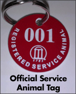 Official Service Animal Tag